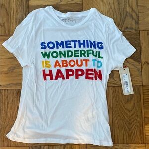 Alice + Olivia White Graphic Tee